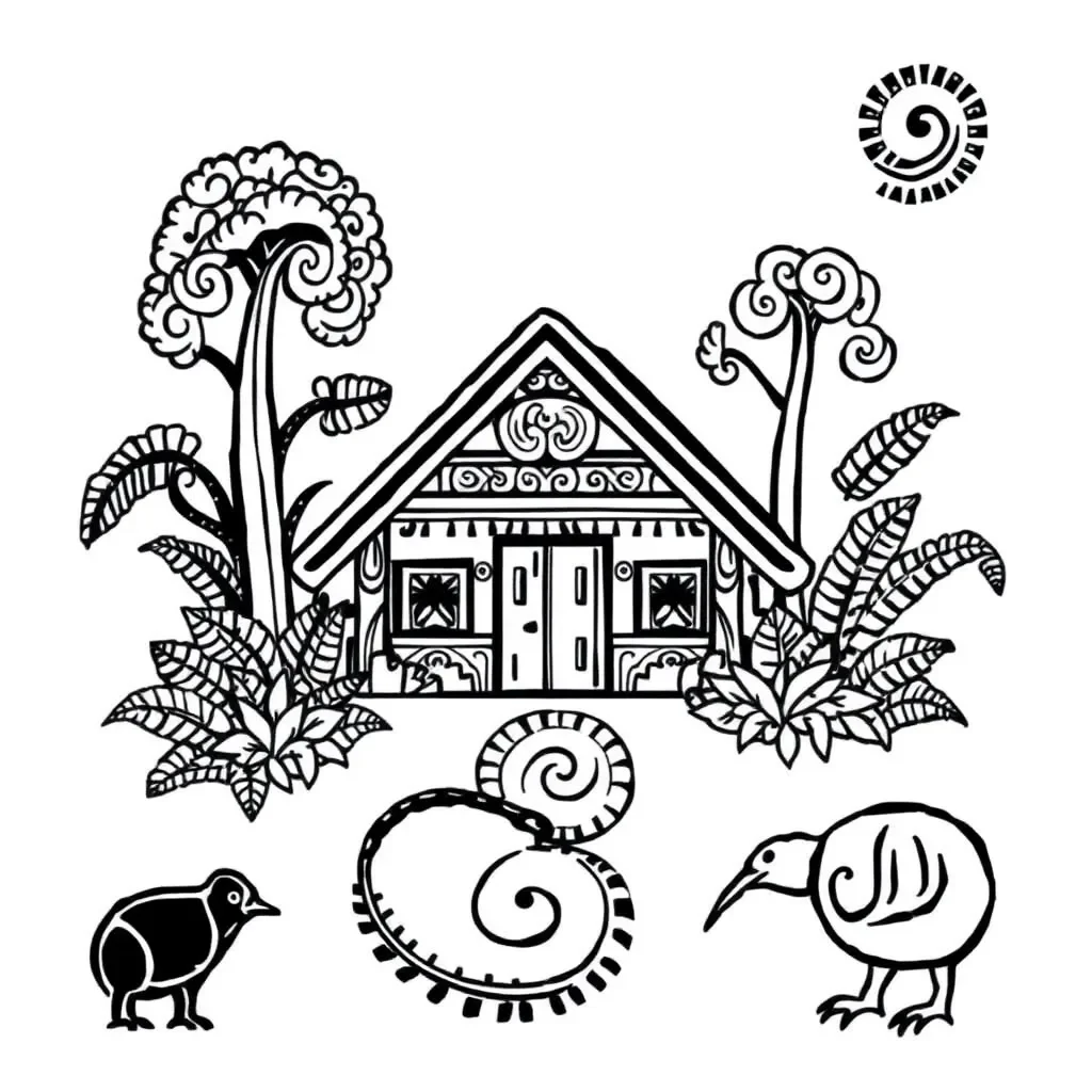 Māori greeting illustration