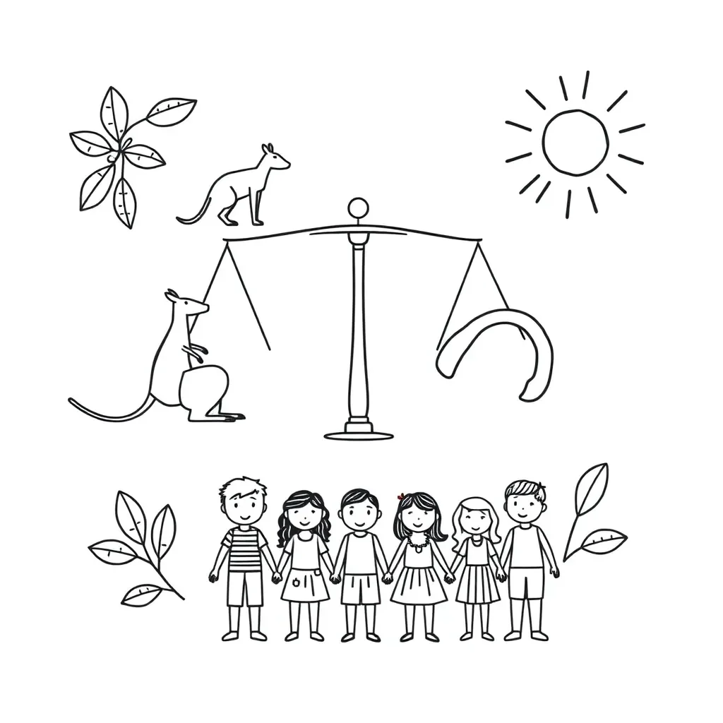 Justice scales illustration