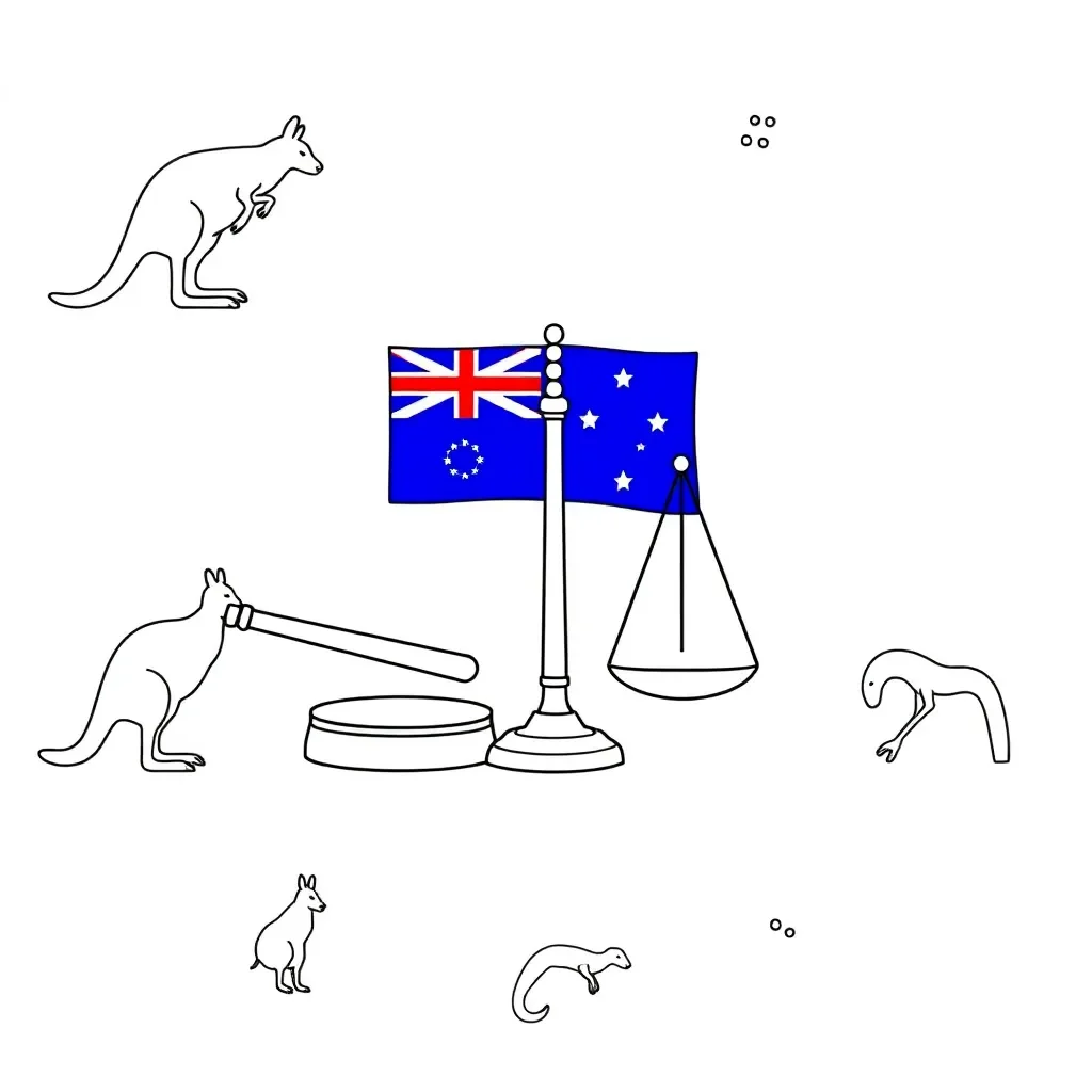 Community rules and laws illustration