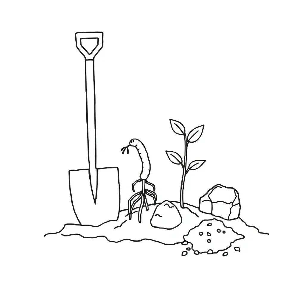 Soil components illustration