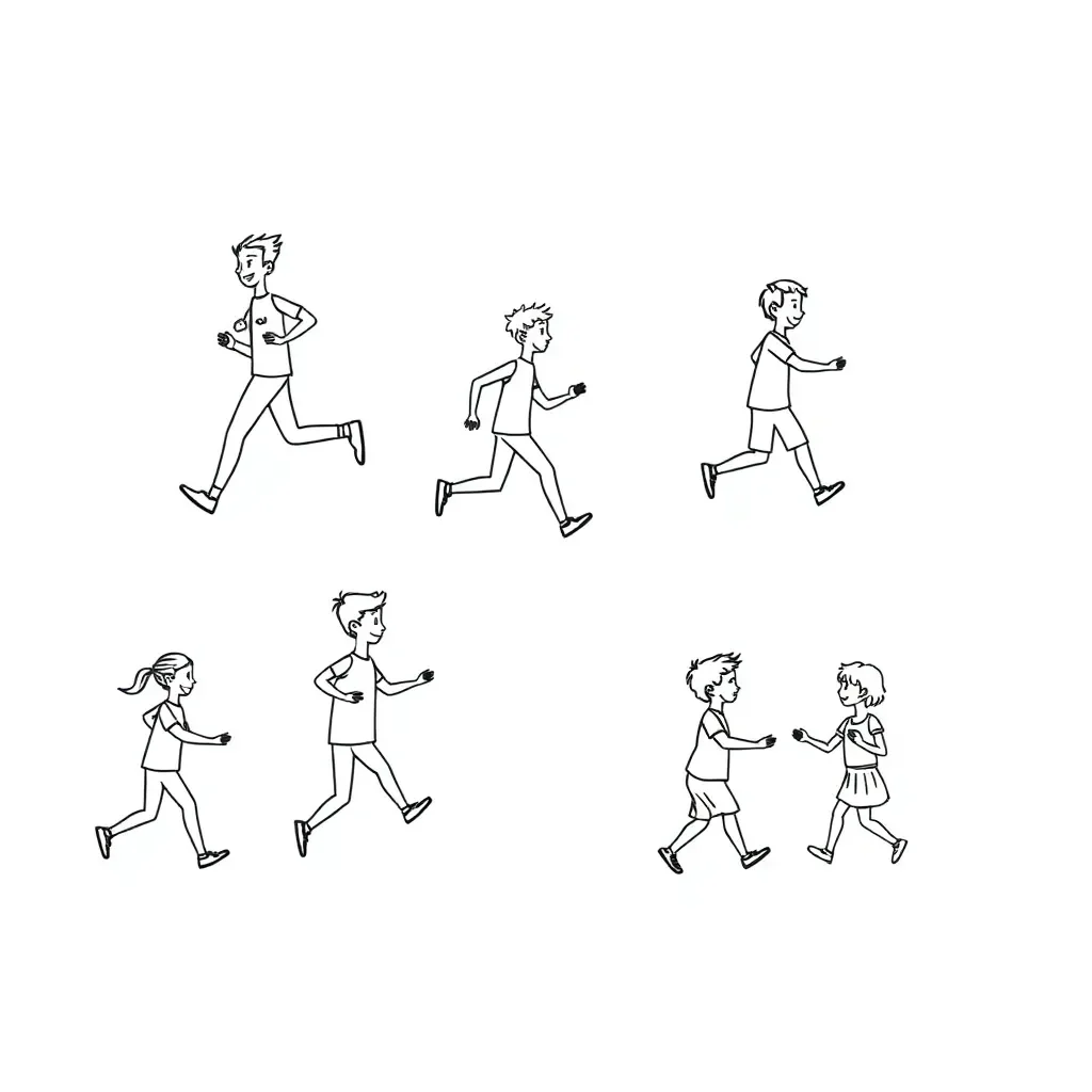 Athletes doing different types of aerobic training