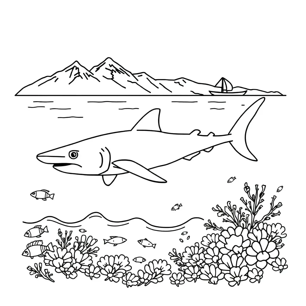Whale shark swimming in ocean