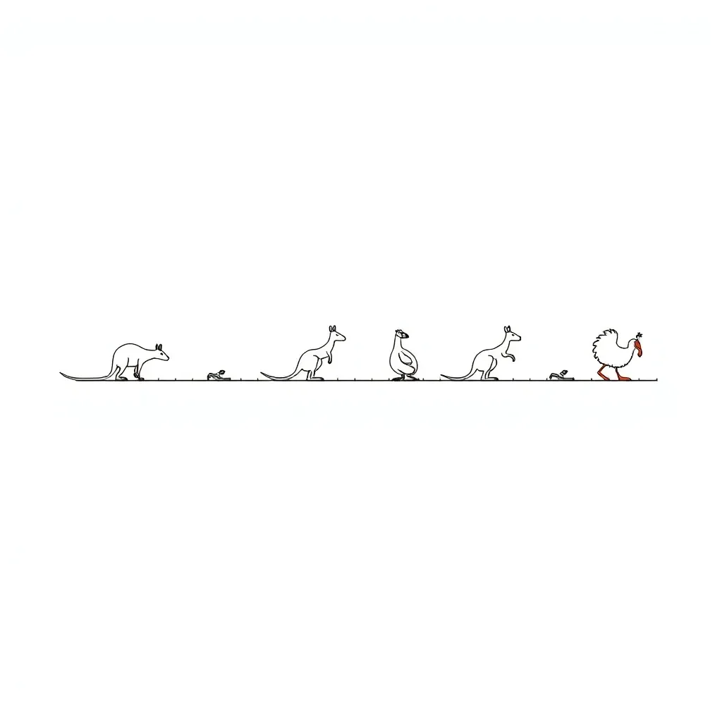 Number line with multiples illustration