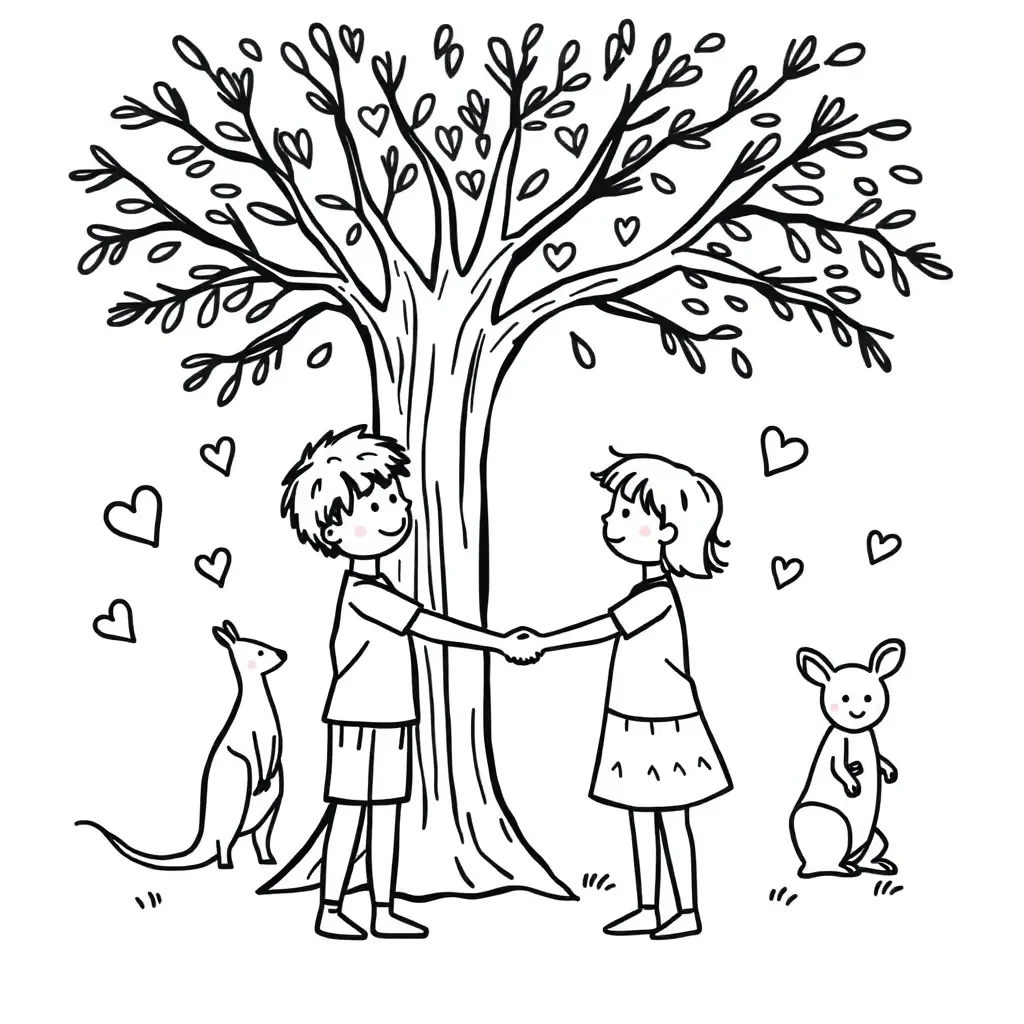Children showing respect and kindness