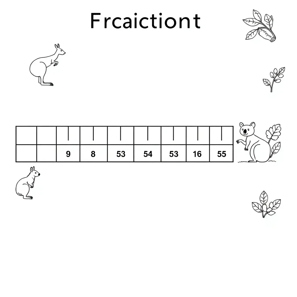 Fraction wall chart illustration