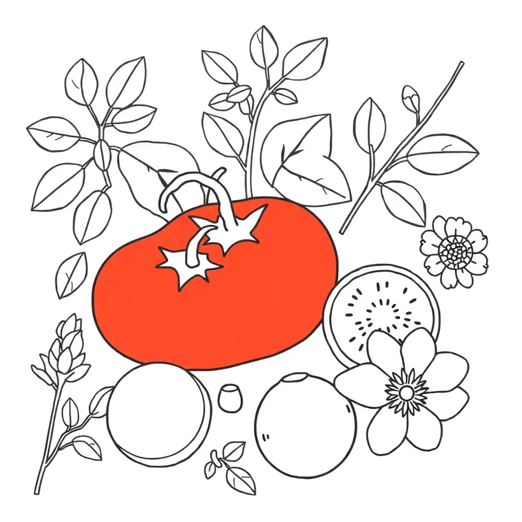 Traditional Aboriginal bush foods illustration