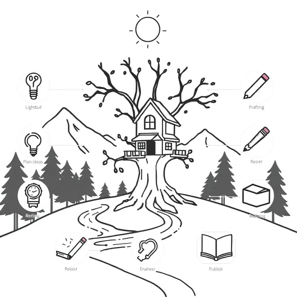 Writing process illustration
