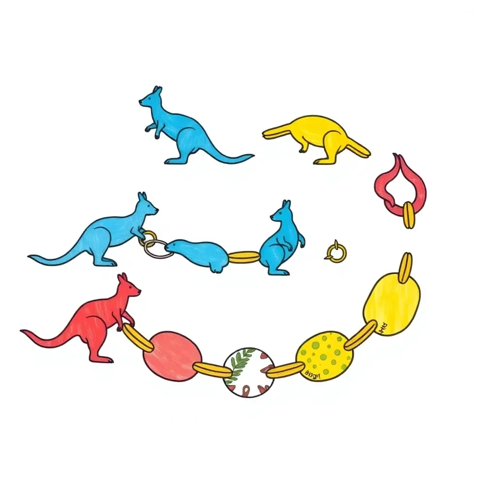 Paper chain links illustration