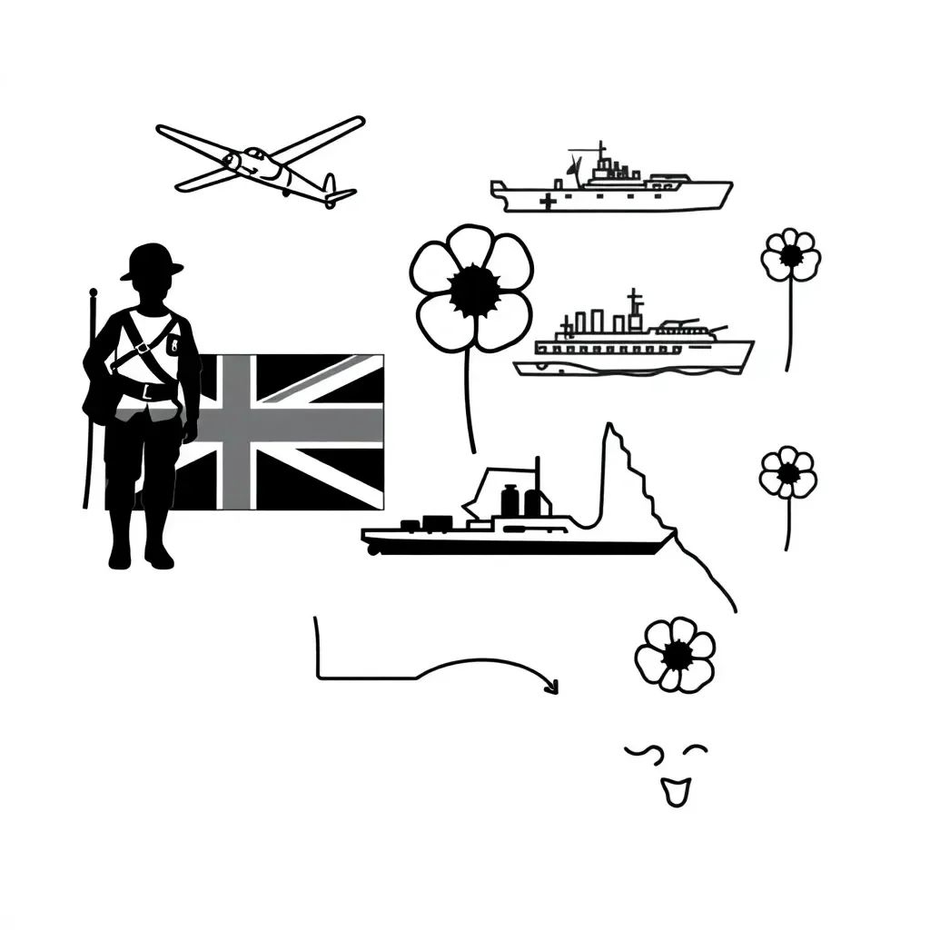WW2 historical timeline illustration