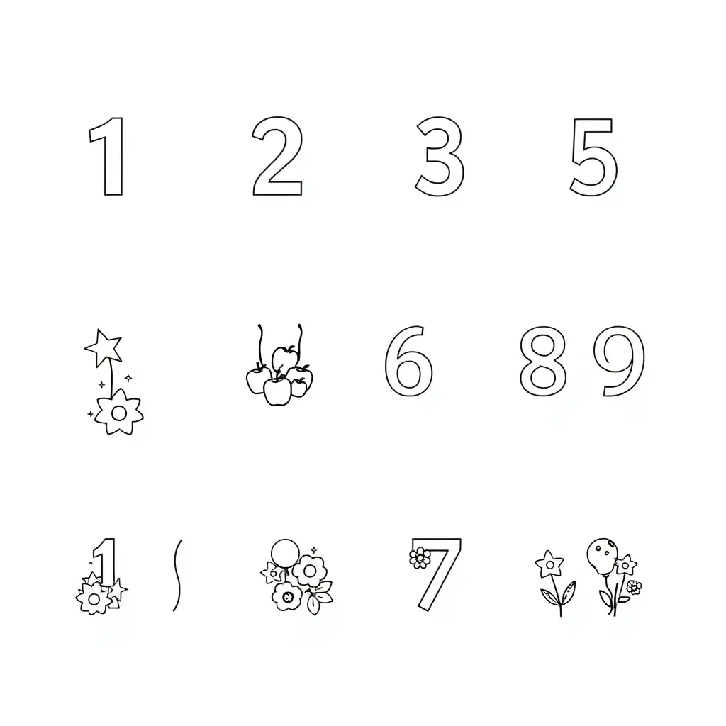 Dots arranged in groups for subitizing practice