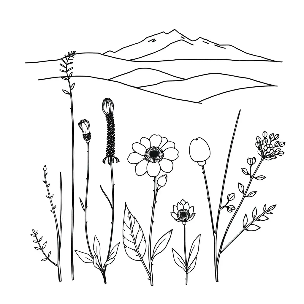 Paper flower crafting illustration