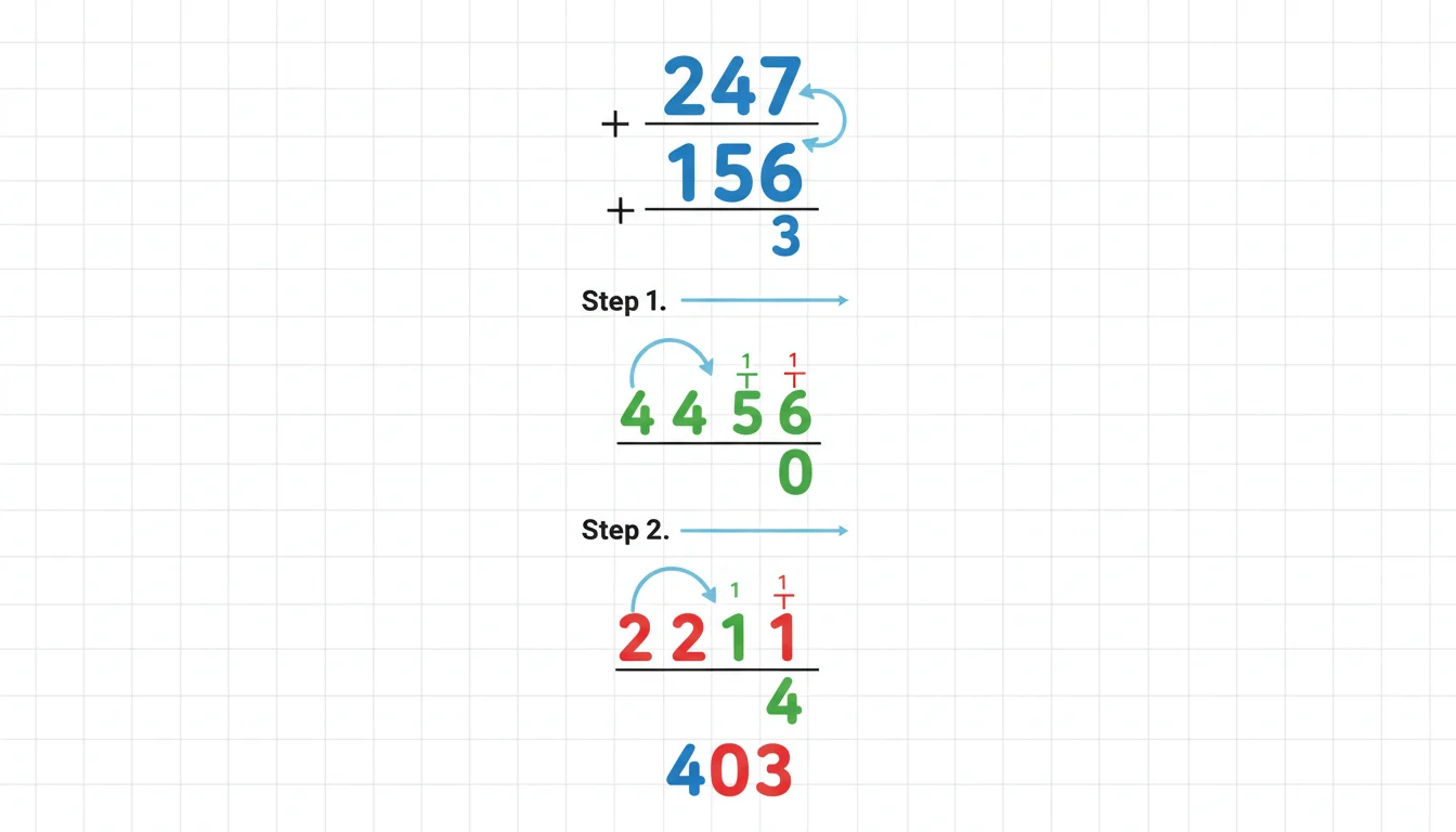 Step-by-Step Addition Process