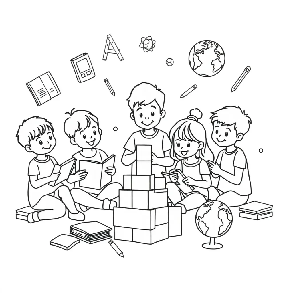 English learning illustration