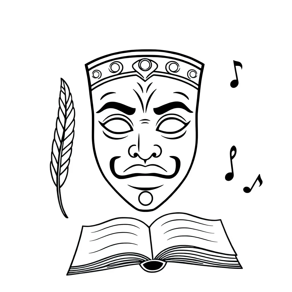 Student reading poetry book