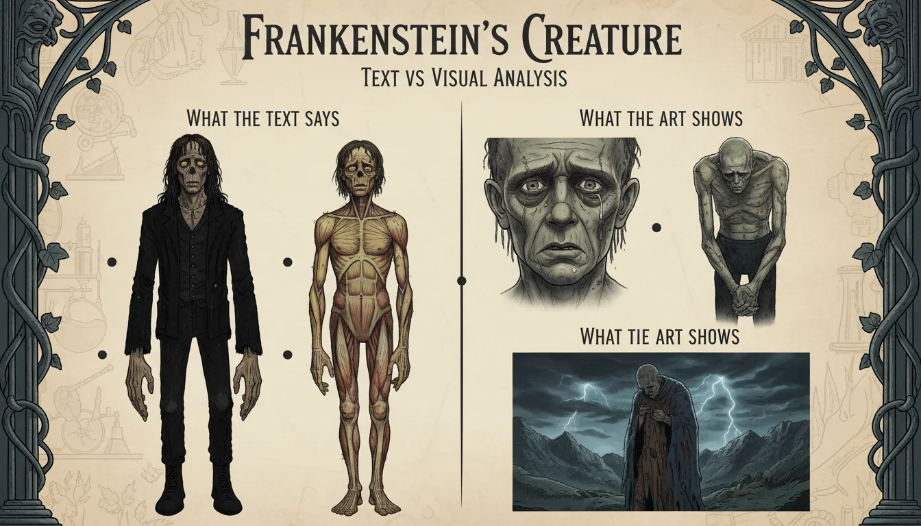 Frankenstein's Creature: Text vs. Visual