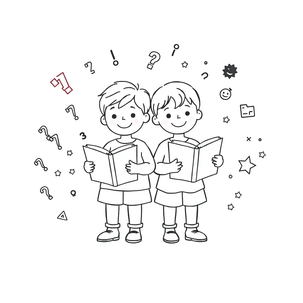 Children reading together