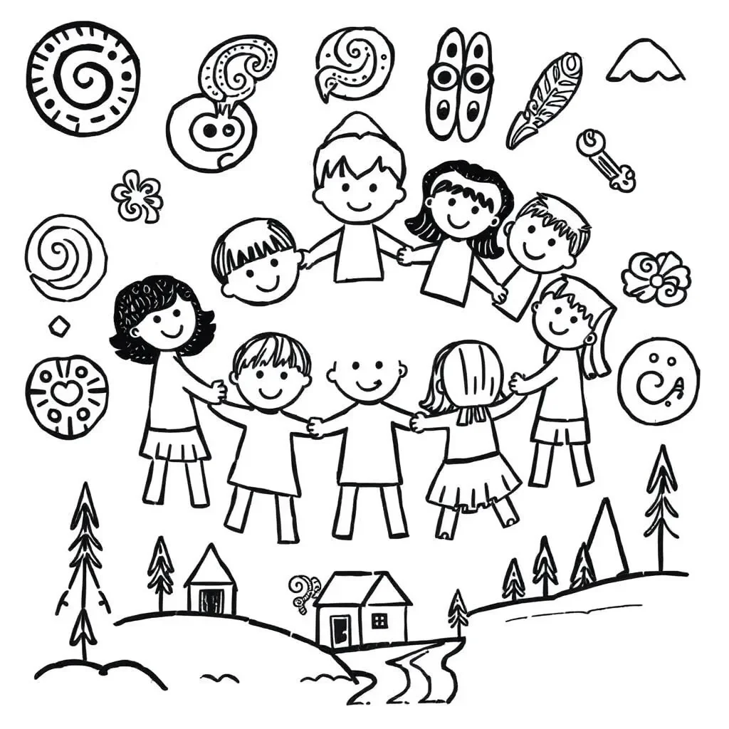 Diverse community working together