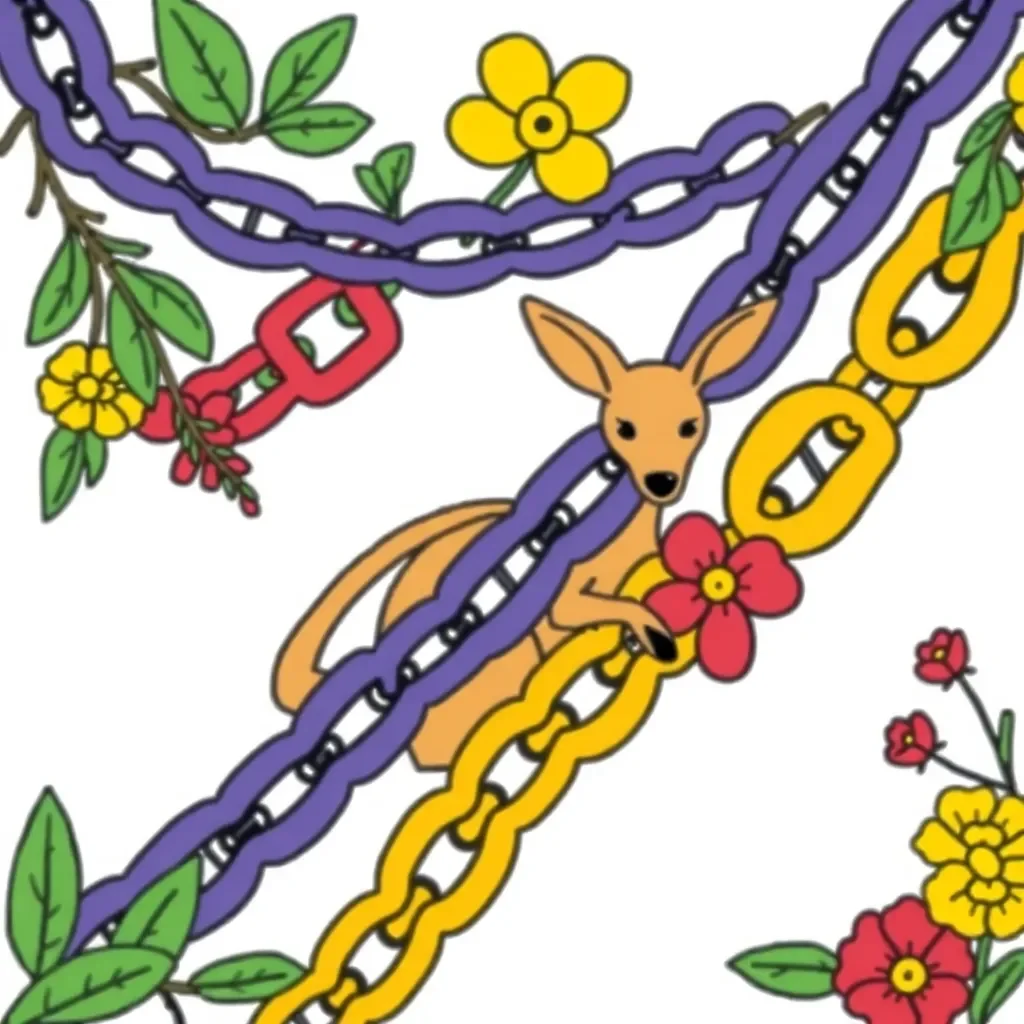 Paper chain links illustration