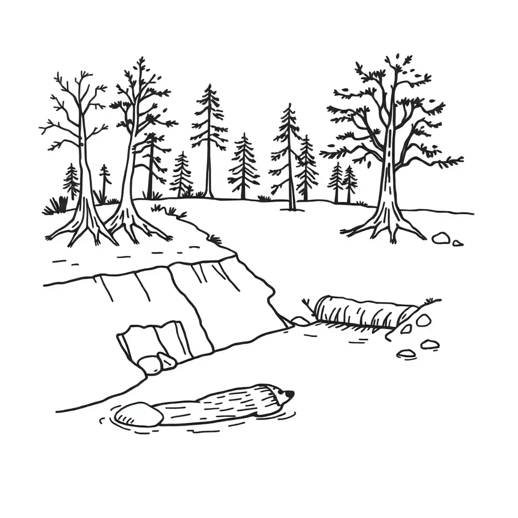Mountain landscape showing erosion effects