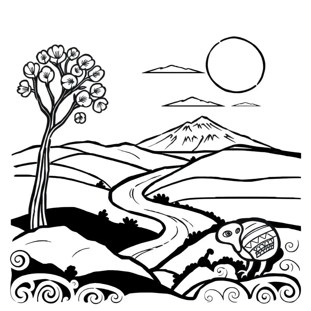 Chinese poetry scroll with bamboo and mountains