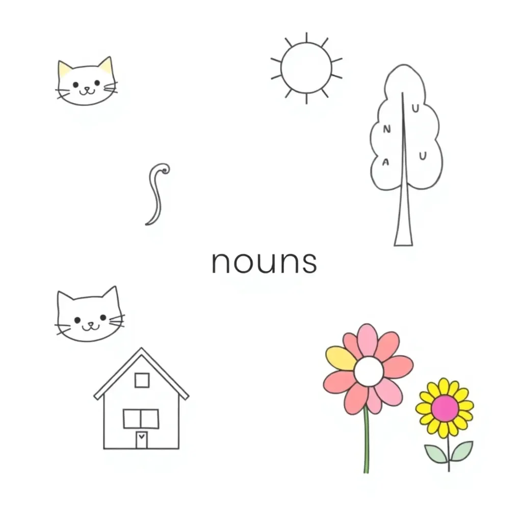 Grammar worksheet illustration