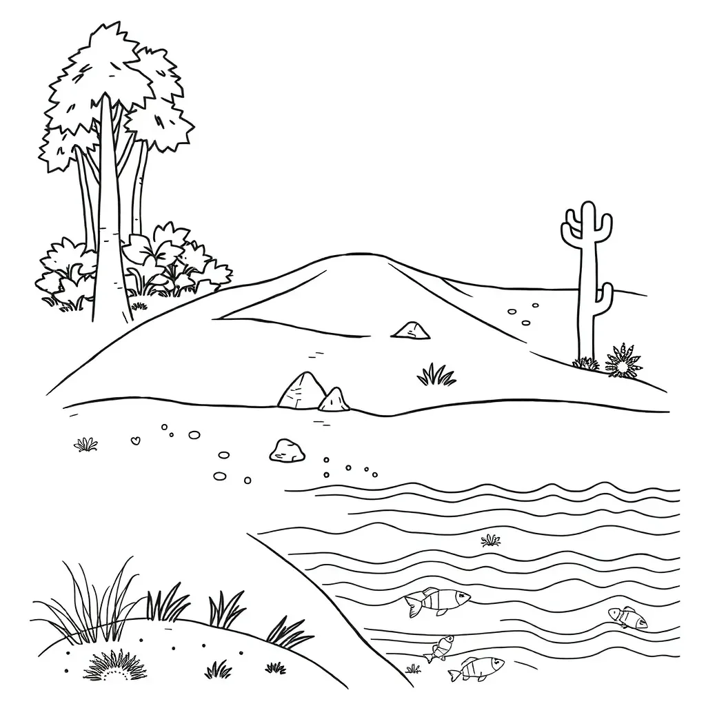 Various biomes illustration