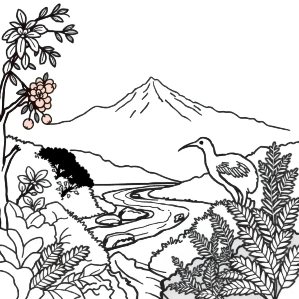 Forest and wildlife illustration