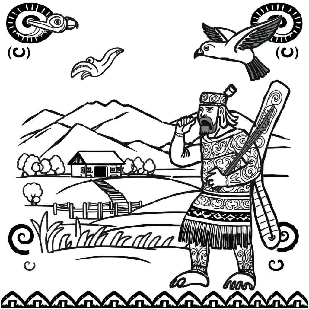Gate Pā fortification illustration