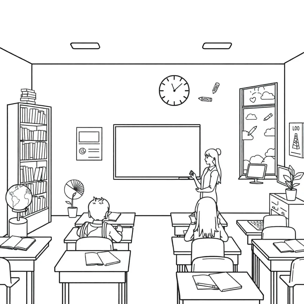 Students writing stories