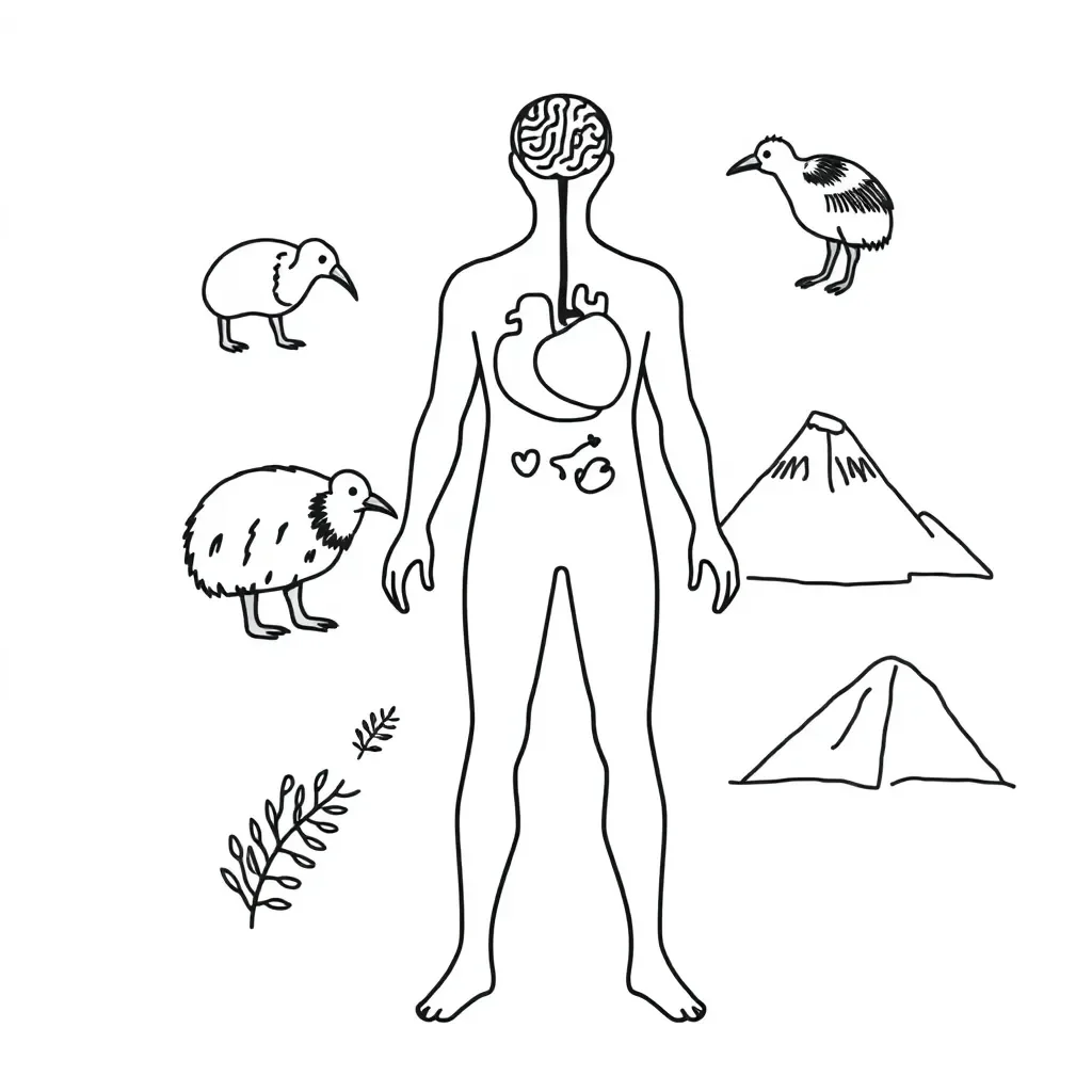 Human body systems diagram