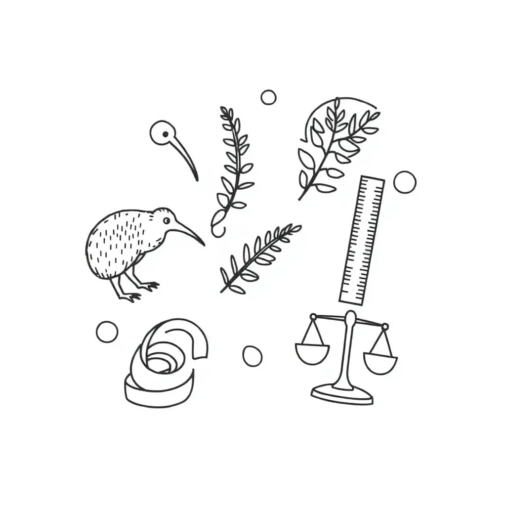 Numbers and measurement tools illustration