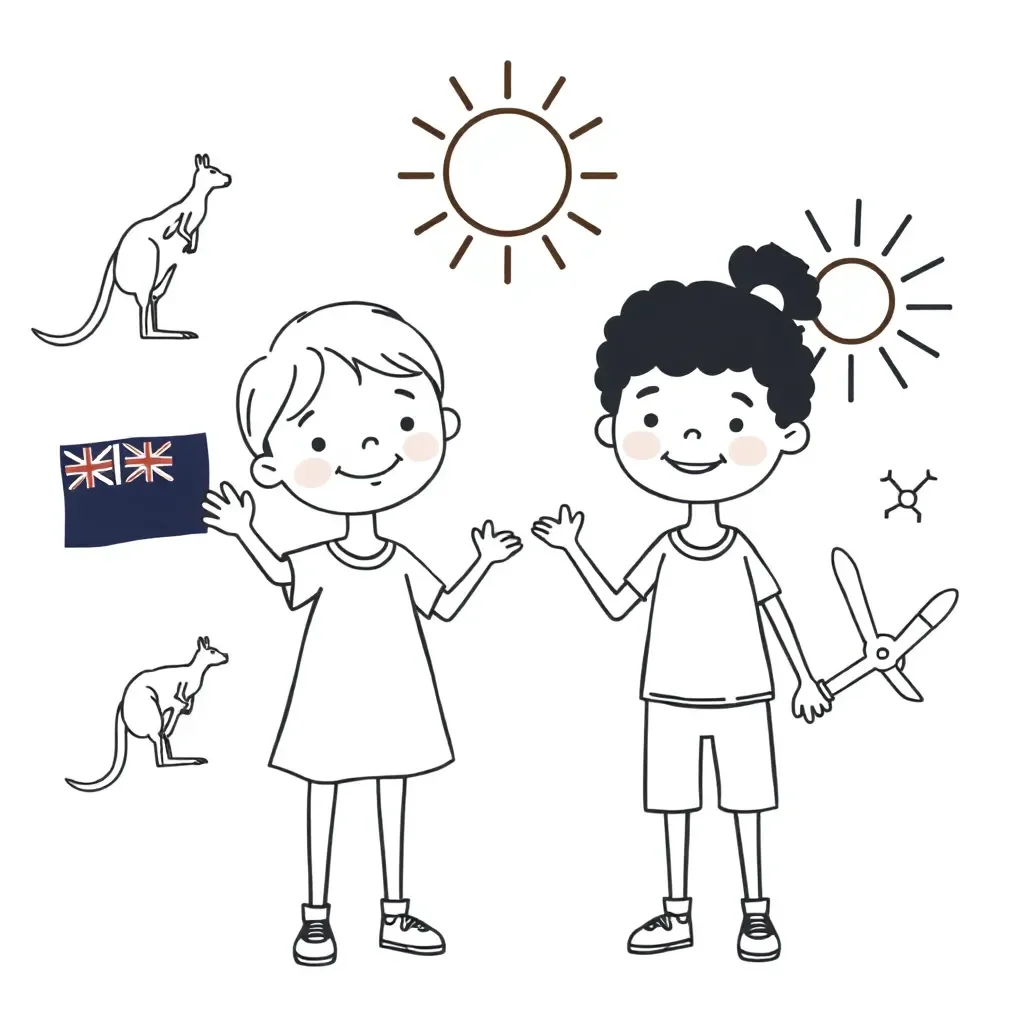Aboriginal children greeting each other