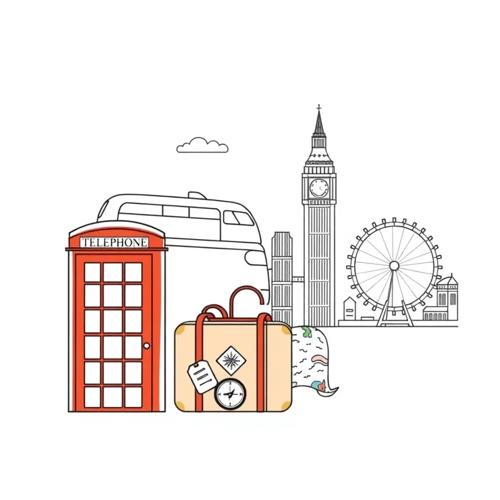 Travel and cultural exchange illustration