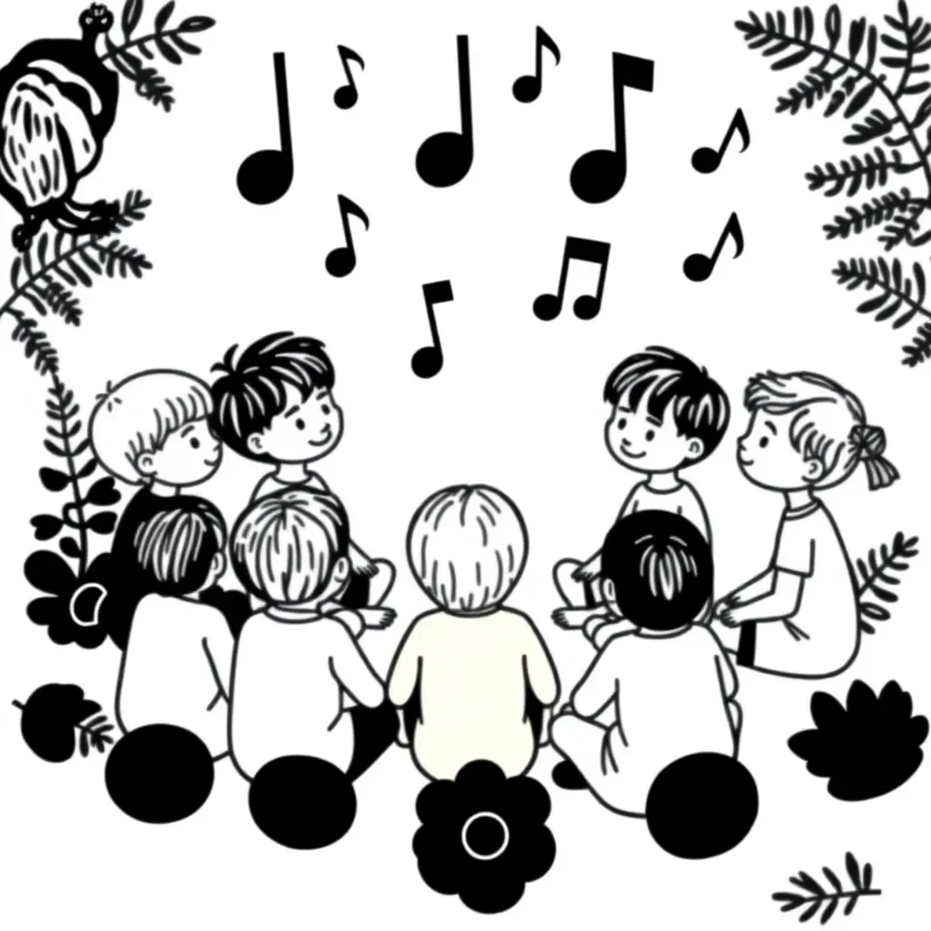 Children listening carefully