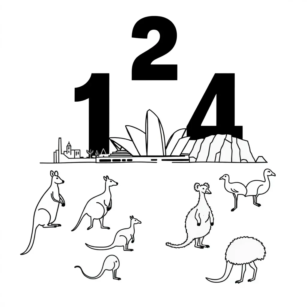 Number ordering cards illustration