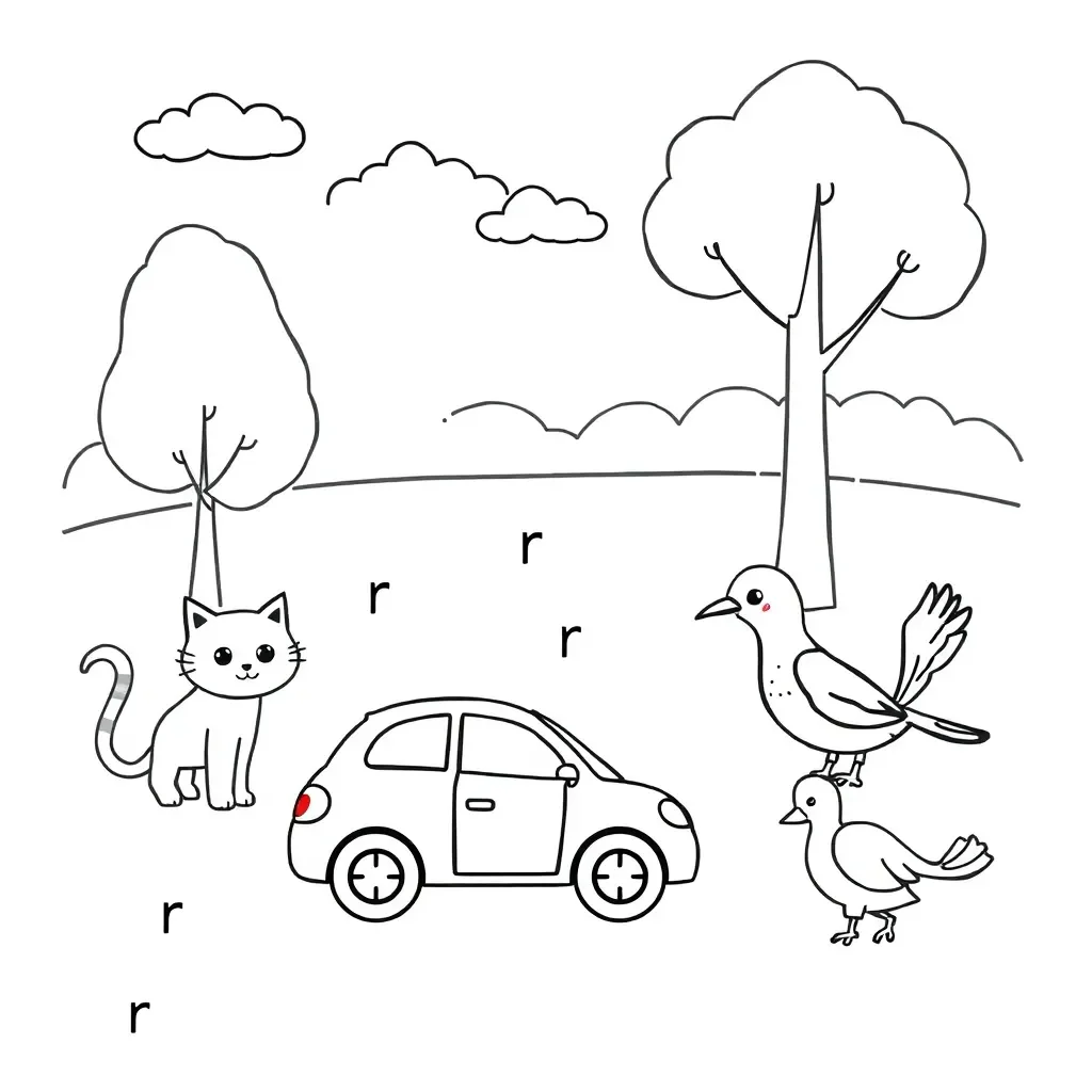 R-controlled vowels illustration