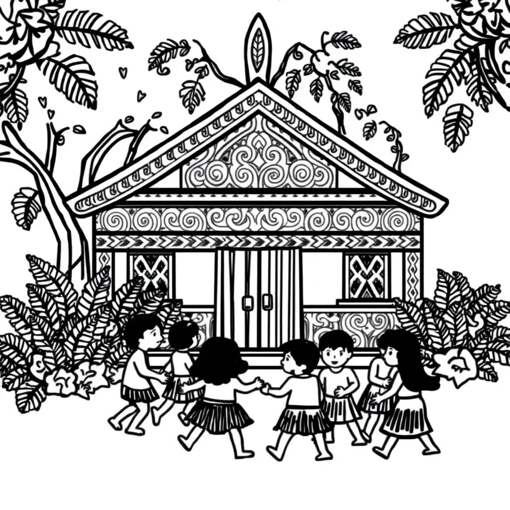 Children helping in their community