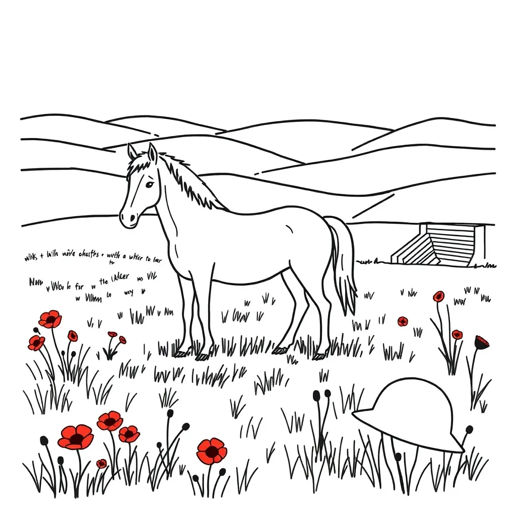 War horse illustration