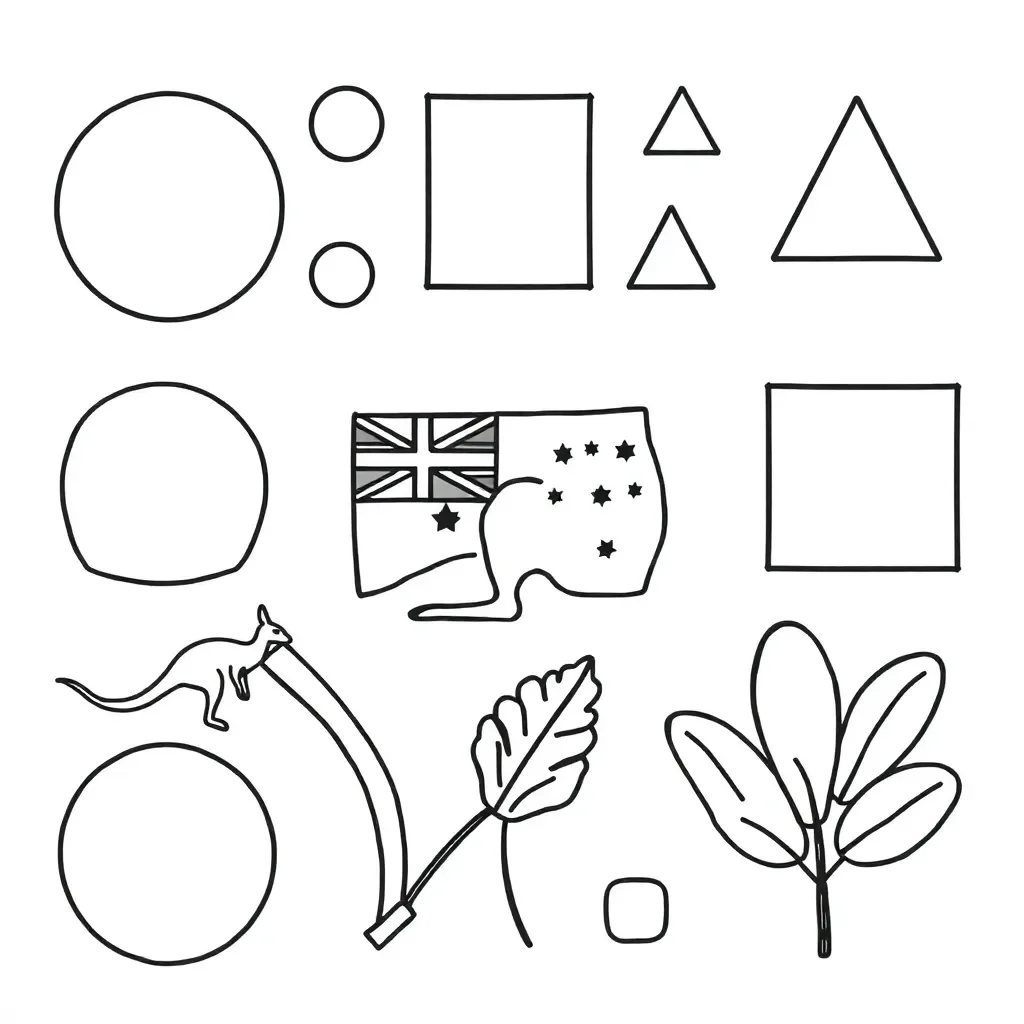 Classroom shapes and map illustration