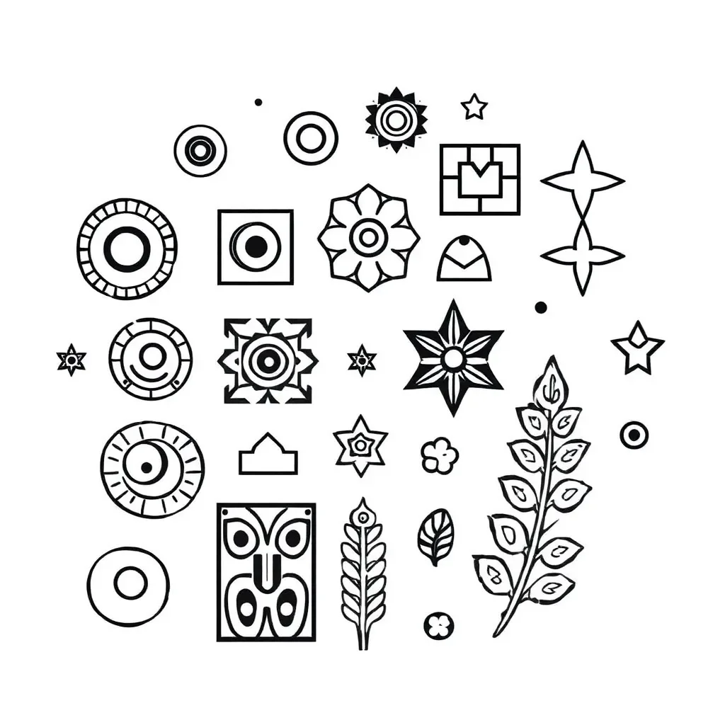 Various 2D shapes including triangle, square, circle, and hexagon