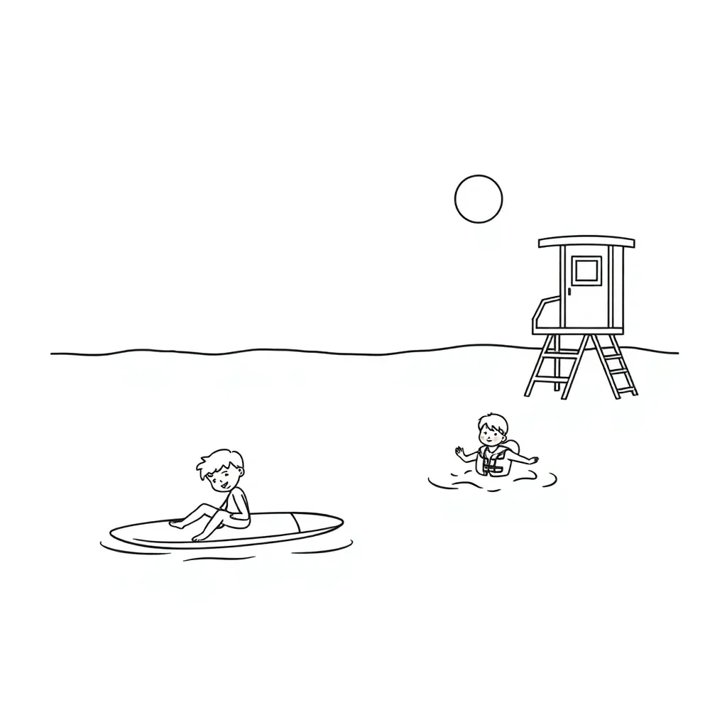 Swimming assessment illustration
