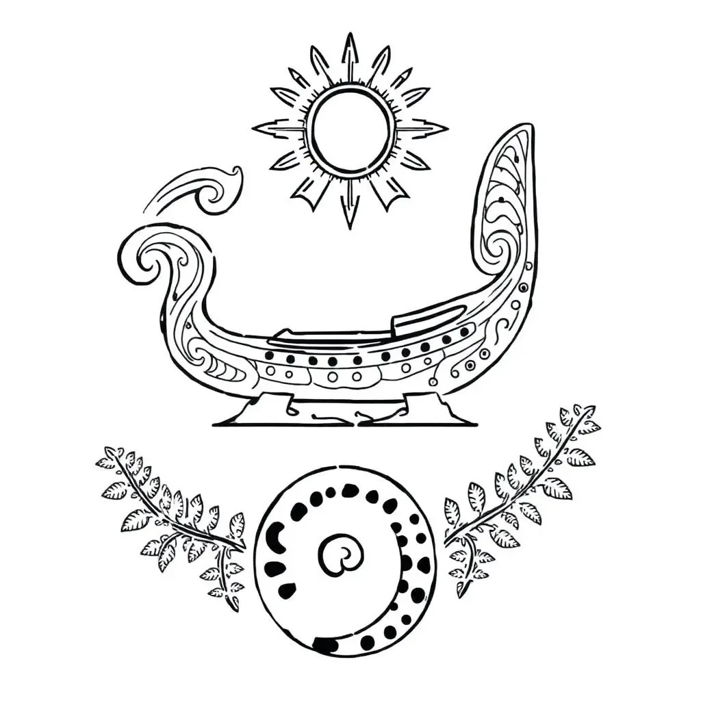 Māori marae illustration