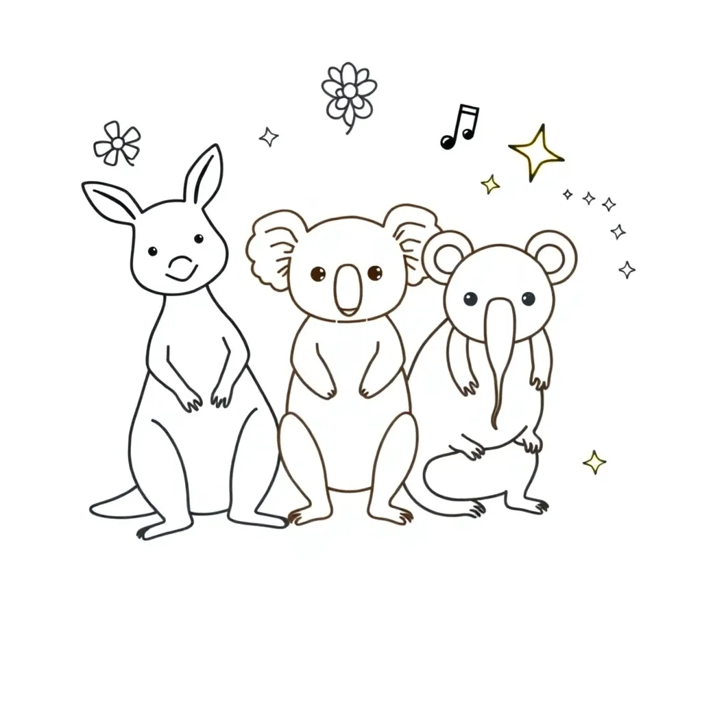 Five senses illustration showing eyes, ears, nose, mouth and hands