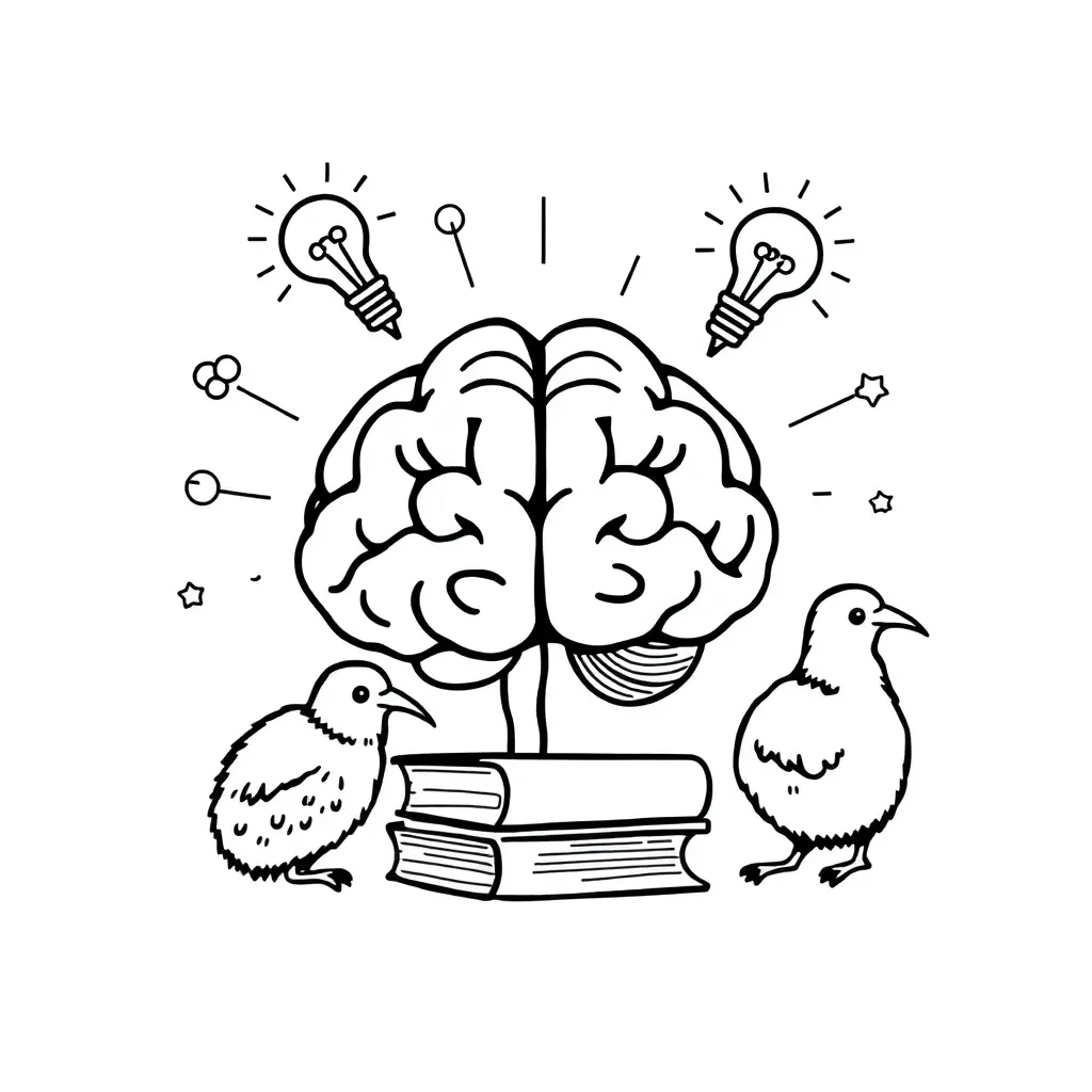 Brain and learning illustration