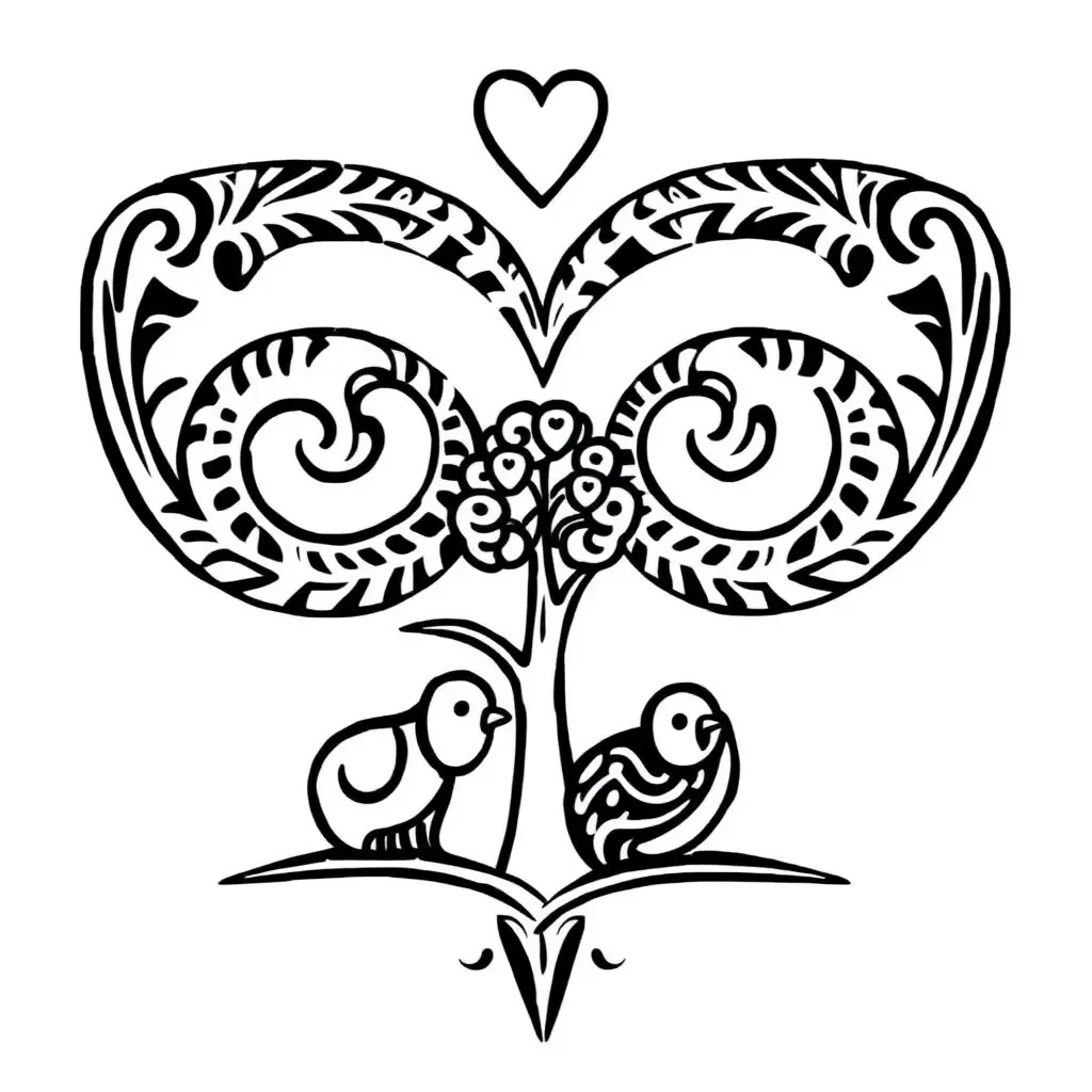 Māori family illustration