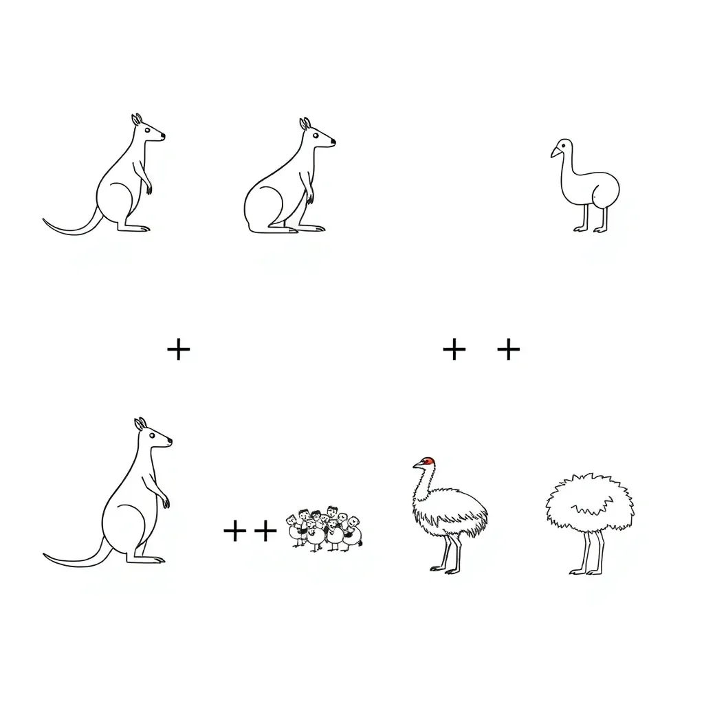 Addition symbols and numbers illustration