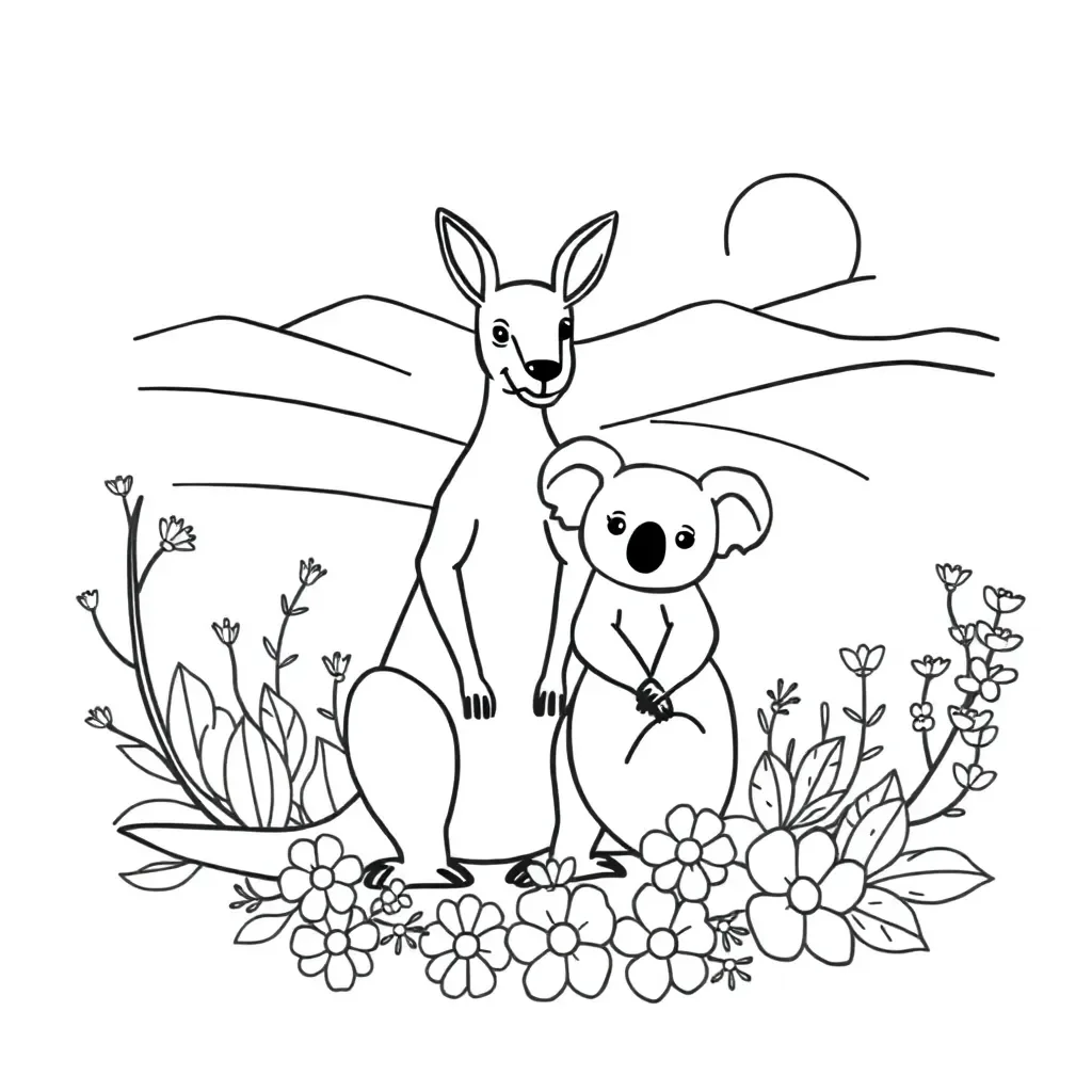 Happy children reading with rhyming word bubbles