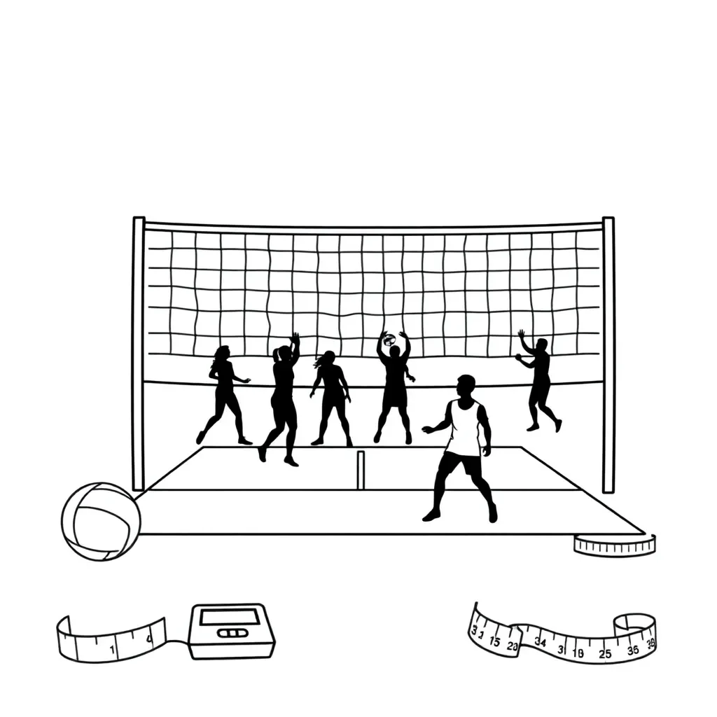 Volleyball player serving