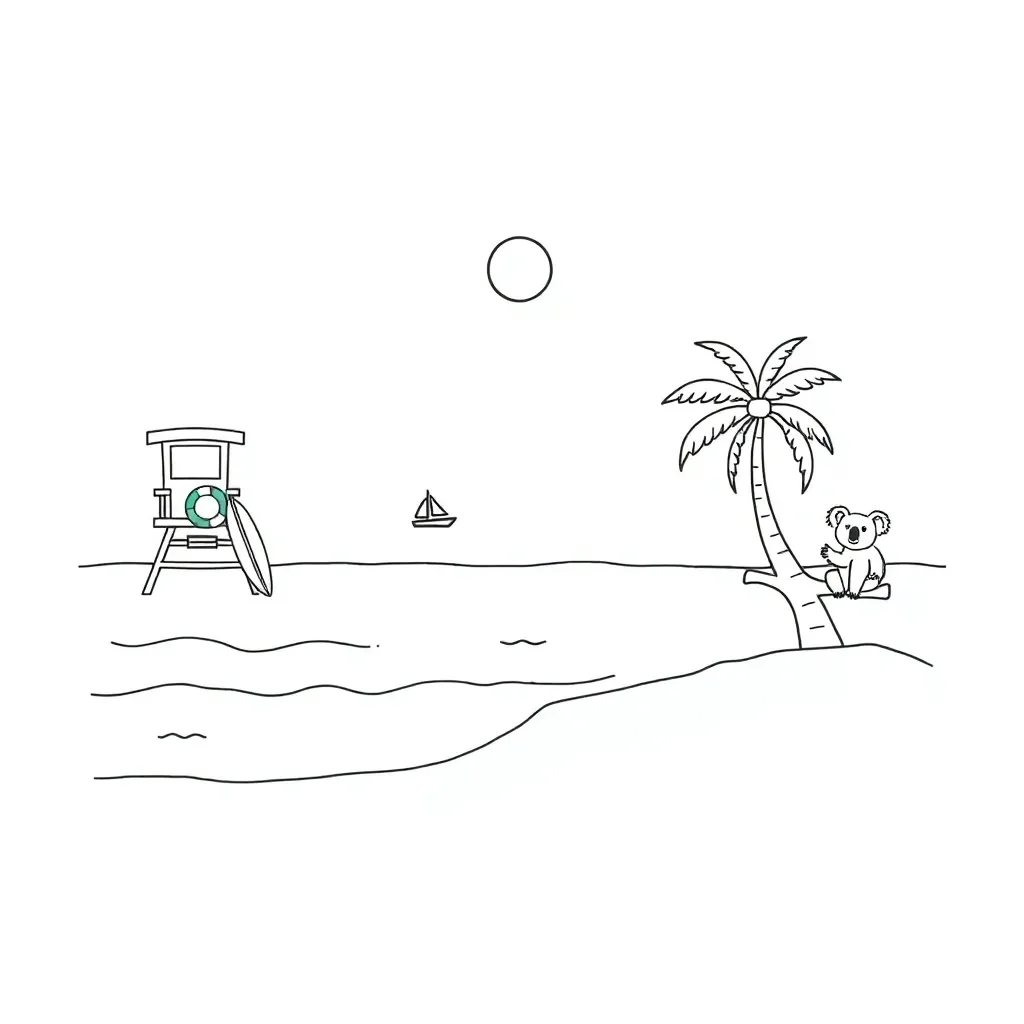 Tsunami wave illustration