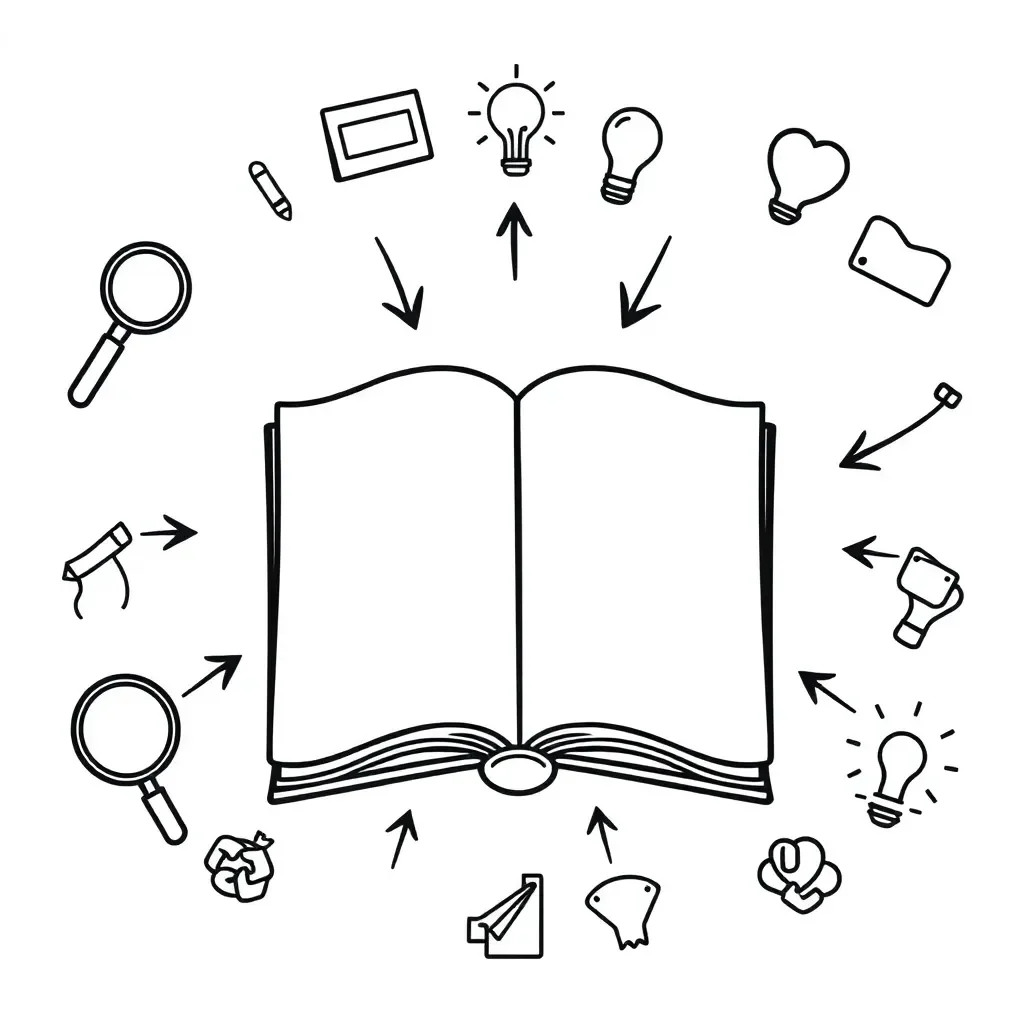 Books with illustrations and diagrams